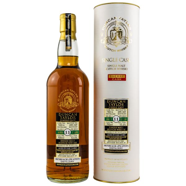 Benriach 11 Jahre 2011/2022 Peated Sherry Cask (Duncan Taylor)